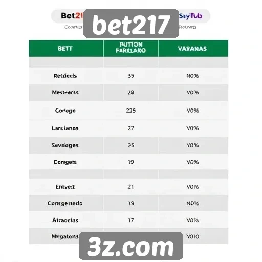 Comparativo entre bet217 e concorrentes do setor